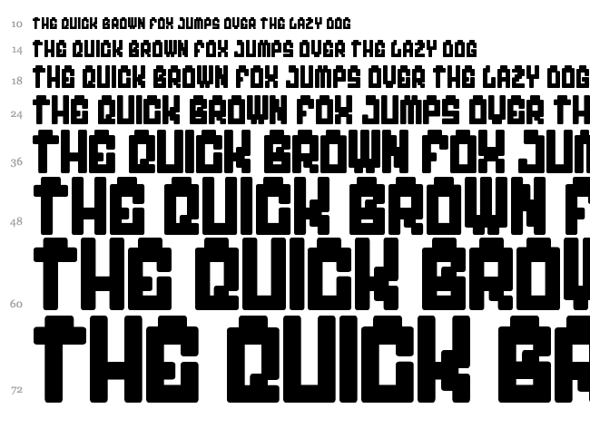 My Game font waterfall